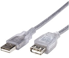 Astrotek AT-USB2-AA-5M, USB 2.0 Extension Cable, Type-A Male to Type-A Female, Length: 5m, Transparent Colour, 1 Year Warranty