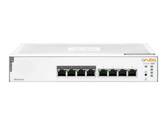 Aruba JL811A, Instant On 1830 Smart Managed PoE Switch, 8x Gigabit RJ45 Ports (4x PoE Ports), PoE Budget: 65W, Limited Lifetime Warranty