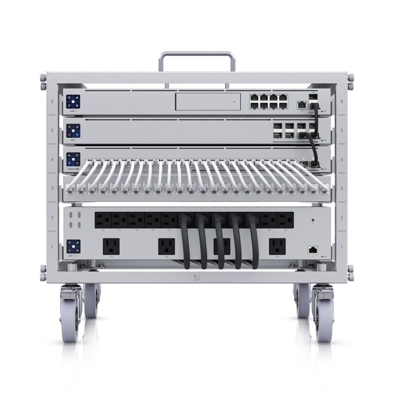 UBI U-RACK-6U-TL, 6U Sized Device Rack, 24 Port Blank Patch Panel, Toolless Assemble