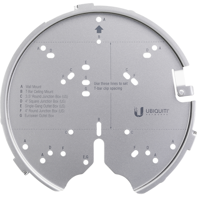 Ubiquiti U-PRO-MP, Versatile Mounting System for UAP-AC-PRO, UAP-AC-HD, UAP-AC-SHD, and Above