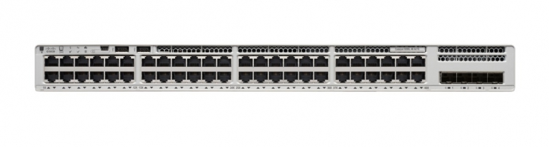 Cisco C9200L-48T-4G-E, Catalyst 48-Port Switch, 48xGbE PoE+ Ports, 4xGbE Uplink Ports, Manageable, 3 Layer, Modular
