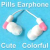 Novelty Earphones - Pill Design Mixed Colours
