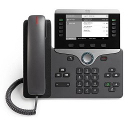 Cisco CP-8811-K9=, IP Phone 8811 Series, Wall Mountable, Black, VoIP, Caller ID, SpeakerphoneUser Connect License, 2 x Network (RJ-45), PoE Ports