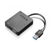 Lenovo 4X90H20061, Universal USB 3.0 to VGA/HDMI Adapter - External video adapter - USB 3.0 - HDMI, VGA - for Miix 510-12; 710-12; Thinkpad 13; ThinkPad E57X; L470; L570; P51; P71; T470; T560; X1 Yoga