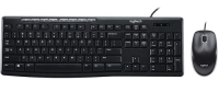 Logitech MK200 Keyboard and Mouse Combo, 1000dpi, USB, Wired, Black