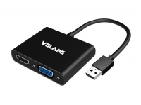 Volans Aluminium, USB3.0 to VGA, HDMI, Display Converter