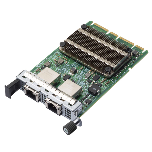Lenovo 4XC7A08236, ThinkSystem Broadcom 57416 Ethernet Adapter Card, 2xRJ-45 Ports, Twisted Pair, 1 Year Warranty