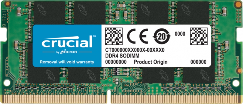 *Limits Apply, contact your AM* Crucial CT16G4SFRA32A, SODIMM, DDR4 16GB(1x16GB), 3200MHz, CL22, 1.2V, Limited Liftime Warranty (Alternative AD4S320016G22-SGN)