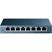 TP-Link TL-SG108 8-Port Gigabit Desktop Switch Steel Case Fanless 11.9Mpps Support 802.1p/DSCP QoS1 and IGMP Snooping Plug & Play