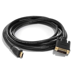 8Ware RC-HDMIDVI-3, HDMI to DVI-D Adapter Converter Cable, Male to Male, Length: 3m, Black, 1 Year Warranty