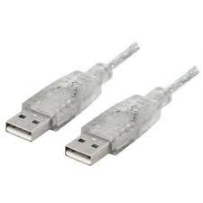 8ware UC-2002AA,USB 2.0 Cable 2m A to A Male to Male Transparent, 1 Year Warranty