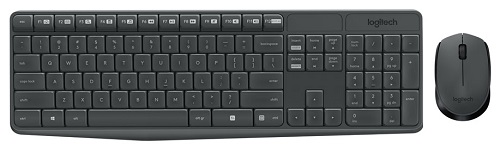 Logitech 920-007937, MK235 Wireless Keyboard and Mouse Combo, 2.4GHz Wireless Compact Long Battery Life 8 Shortcut keys, 1 Year