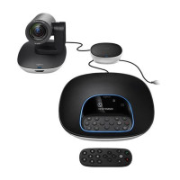 Logitech Includes: Camera, Speakerphone, Hub, Remote, Wall/Table Mount