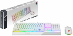 MSI Vigor GK30 Combo White, Vigor GK30 Gaming Keyboard and Mouse Combo, 6 Key Rollover, Wired, 1.8m, RGB, White