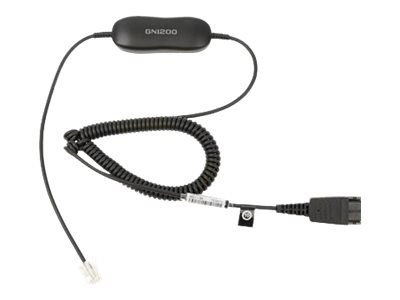 Jabra 88011-99, Universal Audio Enhancer for all headset enabled telephones, Increases volume, Curly Cord RJ11 -> QD, 1 Year