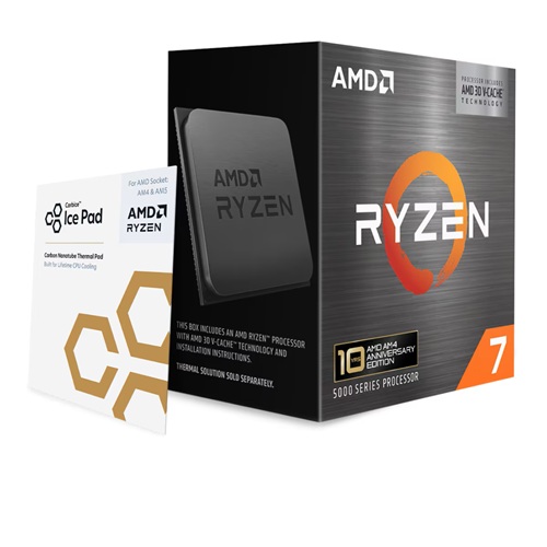 AMD Ryzen 7 5800X3D 8 cores / 16 threads 3.4 GHz AM4 3.4–4.5GHz, 96MB  PCIe 4.0
