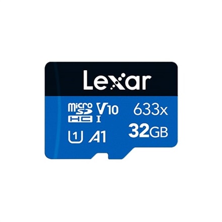 *Limits Apply, contact your AM* Lexar LMS0633032G-BNNNG, High-Performance 633X MicroSD, 32GB, UHS-I, Read Speed: Up to 100MB/s,