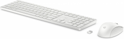 HP 4R016AA, 650 Wireless Keyboard and Mouse Combo, USB-A, White