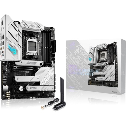 Asus ROG STRIX B650-A GAMING WIFI, ATX, AMD AM5, 4xDDR5, 3xM.2, 4xSATA 6Gb/s, RAID, 4xPCle, 1xHDMI, 1xDP, GbE LAN, Wireless AX+Bluetooth, 5xUSB3.2, 4xUSB2.0, Aura Sync
