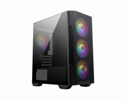 MSI MAG FORGE M100R, Mid-Tower, Tempered Glass, Drive Bays: 1x3.5", 2x2.5"/1x3.5"/2.5", Expansion Slot: 4, Motherboard Support: Micro-ATX/Mini-ITX, Pre-Installed Fan: 4x120mm, Black