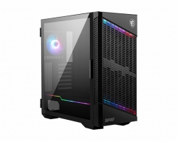 MSI MPG VELOX 100P AIRFLOW, Mid-Tower, Tempered Glass, 2x3.5", 2x2.5", Expansion Slot: 7, Motherboard Support: E-ATX/ATX/M-ATX/ITX, Pre-Installed Fan: 4x120mm, ARGB, Black