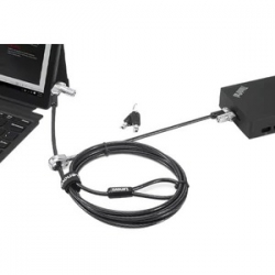 Lenovo 4XE1B81918, NanoSaver Twin Head MasterKey Cable Lock, Black