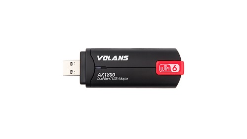 Volans VL-UX1800, AX1800 Wireless AX USB Adapter, Dual-Band, USB3.2, 2xExternal Antennas, 1 Year Warranty