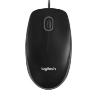 Logitech B100 Optical Mouse, Wired, 1000 dpi, USB, Black
