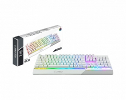 MSI VIGOR GK30 US WHITE, Cable length: 1.8m, 6 Key Rollover, RGB