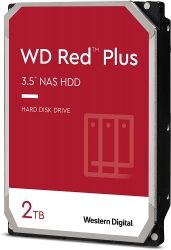 Western Digital Red Plus NAS, 2TB, 3.5", SATA 6Gb/s, 5400RPM