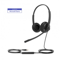 Yealink Professional Headset, Stereo, Noise Canceling, USB-A, Wired