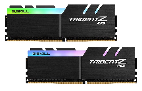 G.Skill Trident Z RGB, DDR4 32GB(2X16GB), 3200MHz, CL16, 1.35V, Black