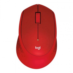 Logitech M331 Silent Plus Wireless Optical Mouse, USB, 1000 dpi, Red