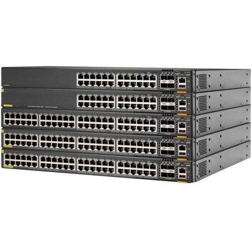 Auba R8Q68A, 6200M Class 4 Switch, 24xBASE-T PoE+ Ports, 4xSFP Ports, 1xRJ-45 Port, PoE Budget: 740W, Limited Lifetime Warranty
