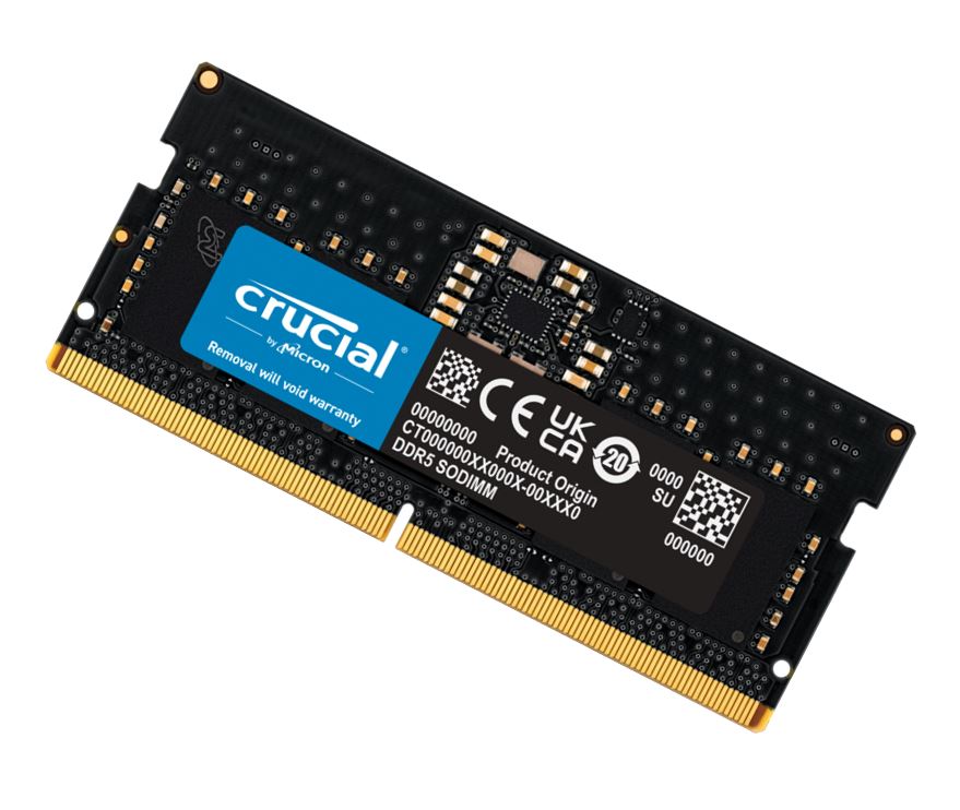 *Limits Apply, contact your AM* Crucial CT32G56C46S5, SODIMM, DDR5 32GB(1x32GB), 5600MHz, CL46, 1.1V, Limited Lifetime Warranty