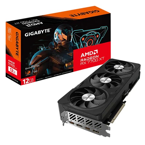 *Limit Apply Pls. Contact Your AM* Gigabyte GV-R77XTGAMING OC-12GD, AMD Radeon RX 7700 XT, 12GB GDDR6, Core ClocK: 2599MHz, Cuda Core: 3456, 2xHDMI, 2xDP, PSU: 700W, PCIe4.0, RGB, 3 Year Warranty