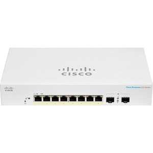 Cisco CBS220-8P-E-2G-AU, Business 220 Ethernet Switch, 8xGbE PoE+ Ports, 2xSFP Ports, 65W, Manageable, 2 Layer, Modular, 3 Year Warranty