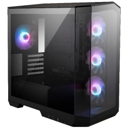 MSI MAG PANO M100R PZ, Micro-Tower, Tempered Glass, Drive Bays: 1x3.5/2.5", Expansion Slot: 5, Motherboard Support: M-ATX/ITX, Pre-Installed fan: 4x120mm, ARGB, Black