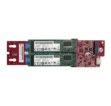 Lenovo 4Y37A09738, ThinkSystem M.2 SATA/NVMe 2-Bay Enablement Kit, 1 Year Warranty