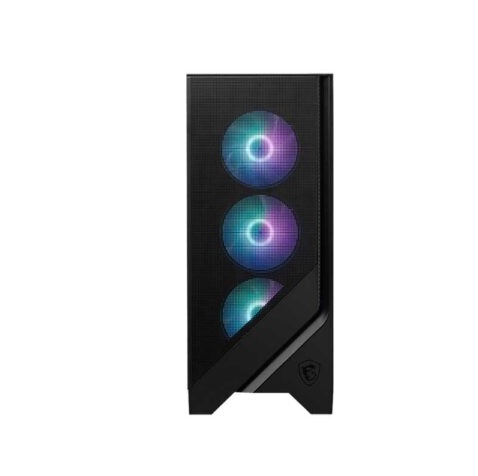 MSI MAG FORGE 320R AIRFLOW, Mid-Tower, Tempered Glass, Drive Bays: 2x3.5"/2.5", 1x2.5", Expansion Slot: 7, Motherboard Support: ATX/Micro-ATX/Mini-ATX, Pre-Installed fan: 4x120mm, ARGB, Black, 2 Year Warranty
