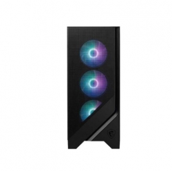 MSI MAG FORGE 320R AIRFLOW, Mid-Tower, Tempered Glass, Drive Bays: 2x3.5"/2.5", 1x2.5", Expansion Slot: 7, Motherboard Support: ATX/Micro-ATX/Mini-ATX, Pre-Installed fan: 4x120mm, ARGB, Black
