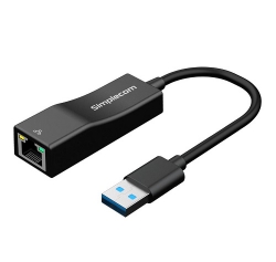 Simplecom USB3.0 to RJ-45 Converter, Male to Female, Cable Length: 13cm