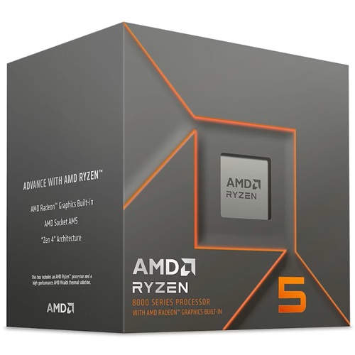 AMD 100-100000931BOX, Ryzen 5-8500G, AM5 Socket, 6 Core, 12 Threads, Base: 3.5GHz, Turbo: 5.0GHz, 22MB Cache, TDP: 65W, 3 Year Warranty