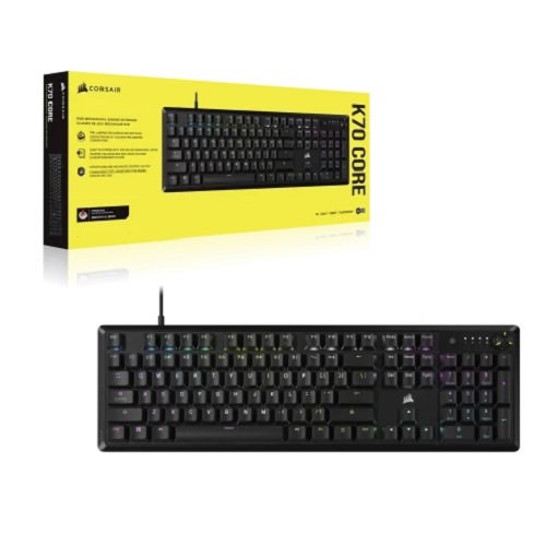Corsair CH-910971E-NA, K70 Pro Mechanical Gaming Keyboard, USB-A, Wired, MLX Red Switch, iCUE, RGB, Black, 2 Year Warranty