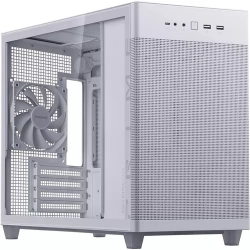 Asus AP201 PRIME CASE TG WHITE, Small Tower, Tempered Glass, Drive Bays: 3x3.5"/2.5", 1x2.5", Expansion Slot: 4, Motherboard Support: Micro-ATX/Mini-ITX, Pre-Installed Fan: 1x120mm, White