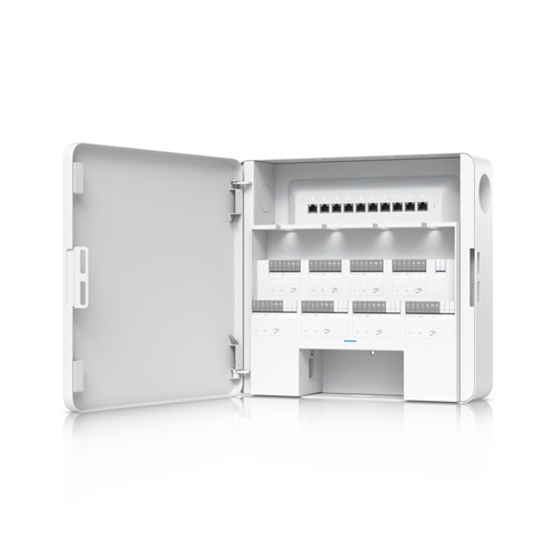 Ubiquiti Enterprise Access Hub, With Entry And Exit Control to Eight Doors, Battery Backup Support,(8) Lock terminals (12V or Dry), 1 Year Warranty