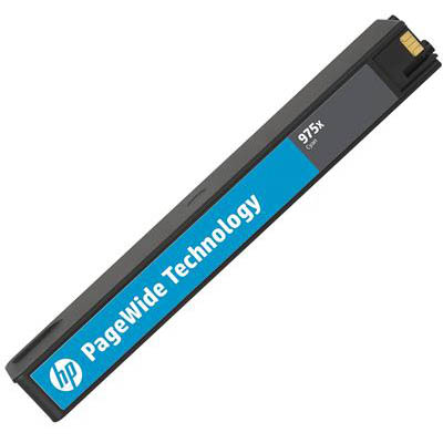HP L0S00AA, 975x Cyan Original PackWide Ink Cartridge - for PageWide Pro 452dn, 452dw, 452dwt, 477dn, 477dw, 552dw, 552dwt, 577dw