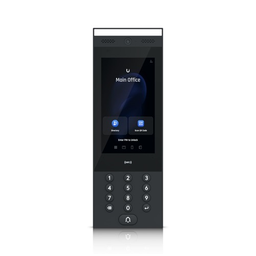 Ubiquiti UA-INTERCOM, Access Intercom, 7’’ Touch screen, 8 MP Camera, 1xGbE Port, Bluetooth, NFC, Supports PoE, IP65, 1 Year Warranty