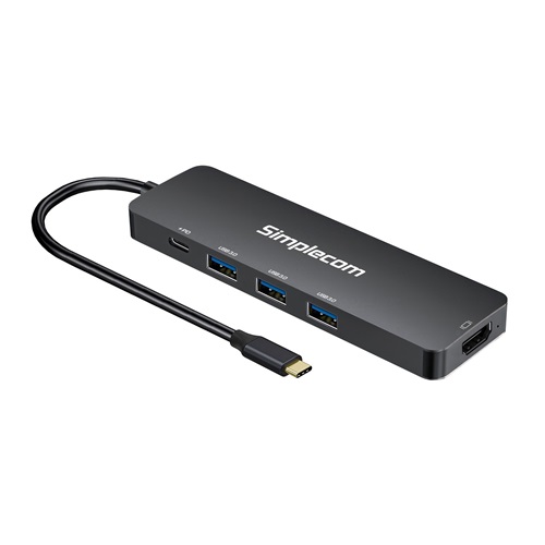 Simplecom CH545, USB-C 5-in-1 Multiport Adapter Docking Station, 100W, 1xHDMI, 3xUSB-A, 1xUSB-C, 1 Year Warranty