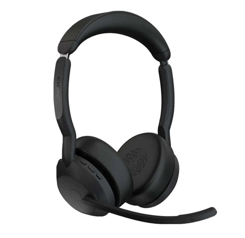 Jabra 25599-999-999, Evolve2 55 Wireless MS, Stereo Headset, Bluetooth, Active Noise Cancelling, Link380a, 2 Year Warranty (Works with Mobile and PC)